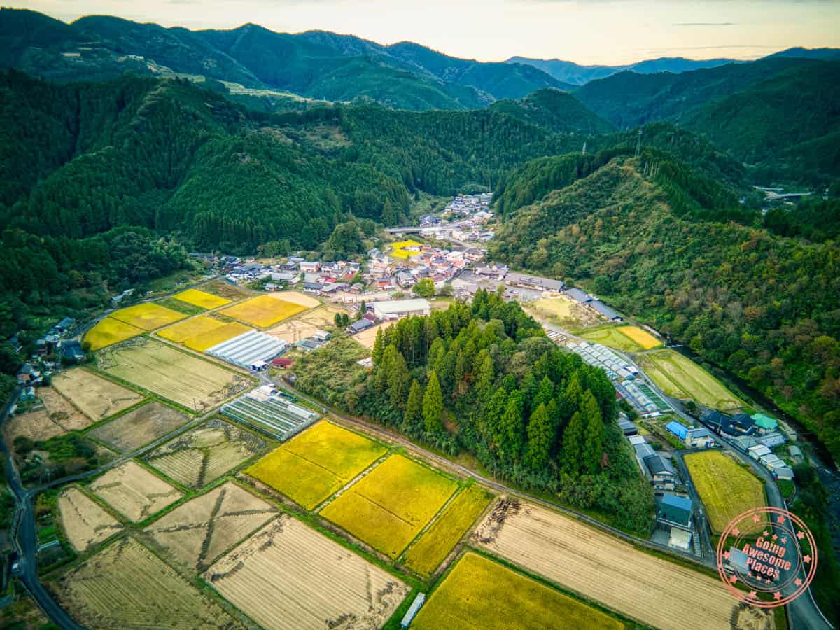 seirannosato lodge tsuno town aerial