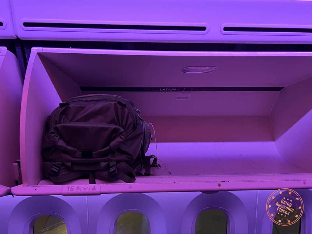 shimoda action x50 camera and hiking backpack fits in an overhead of a plane