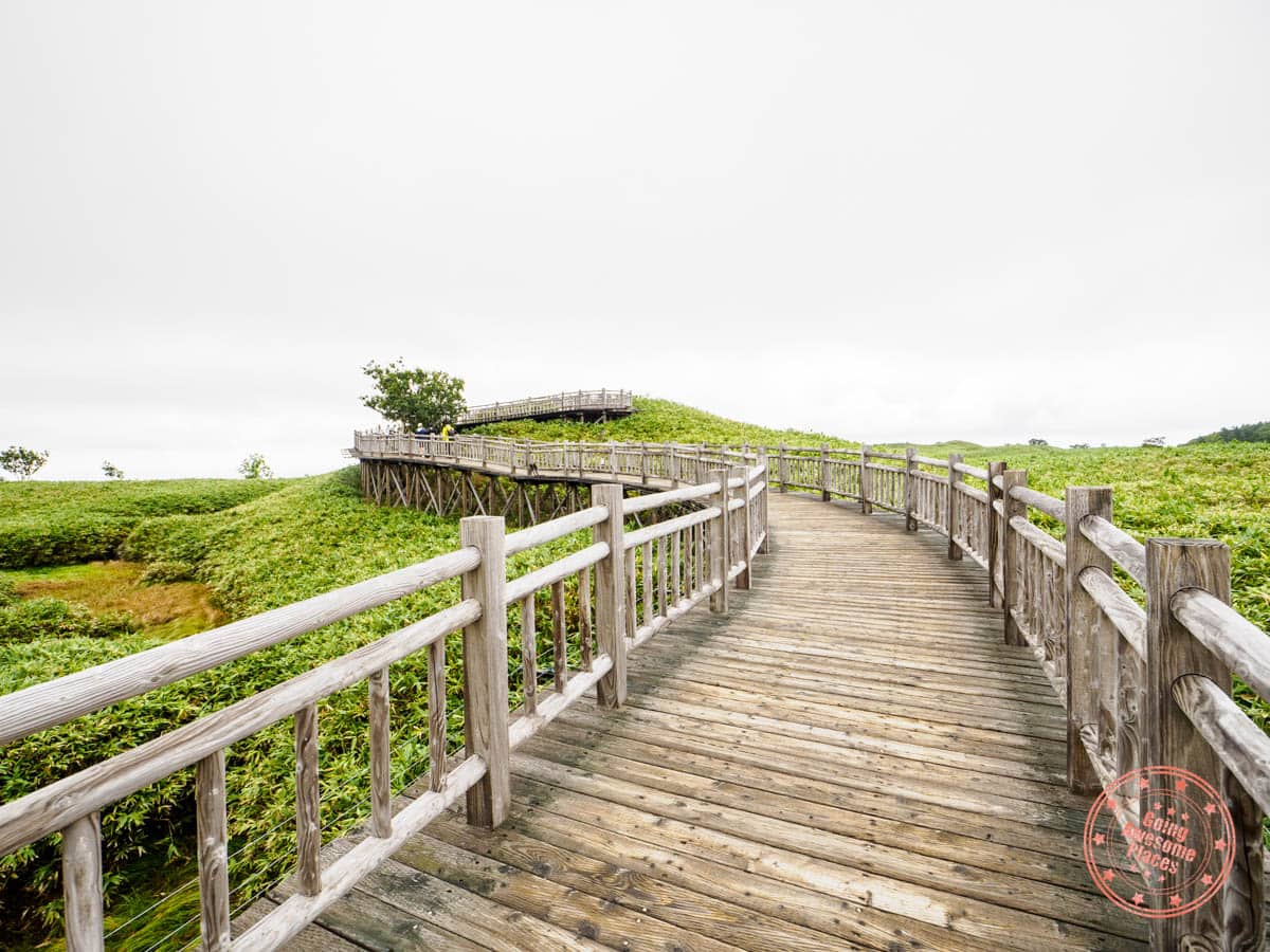 shiretoko five lakes park elevated wooden path