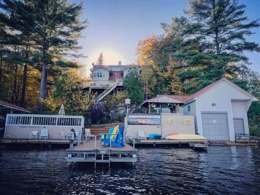 south muskoka waterfront retreat exterior airbnb cottage