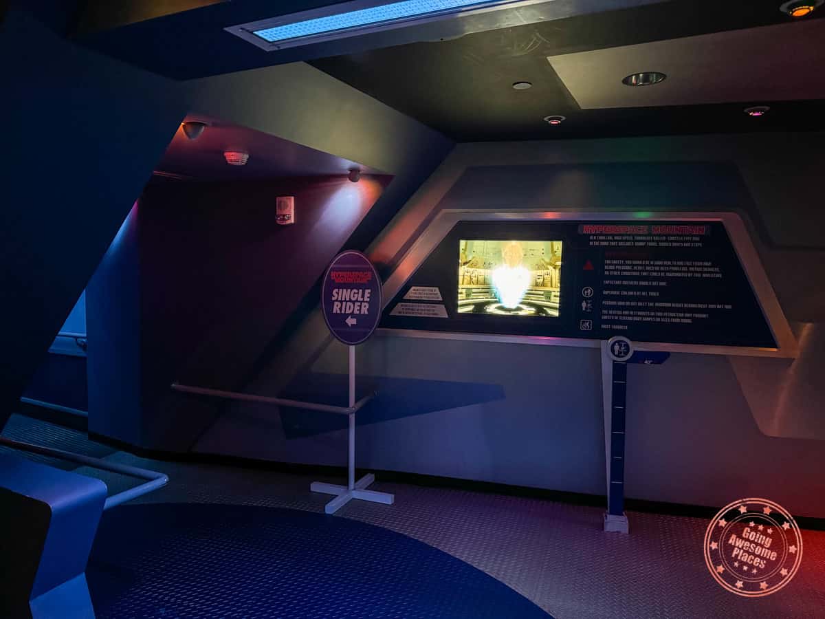 space mountain single rider line back entrance