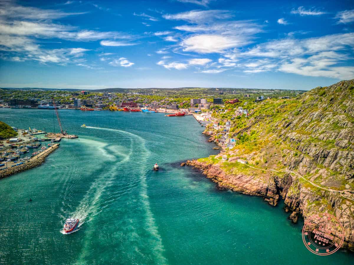 boat going by coast of st. john's