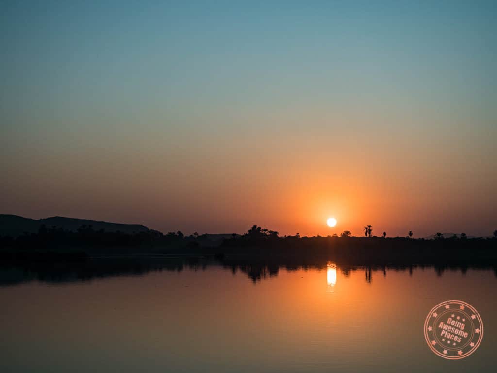 sunrise from the nile cruise egypt