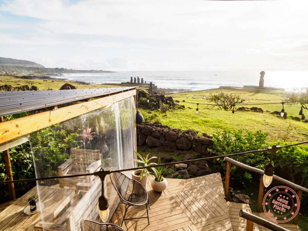 te moai sunset view from the second floor