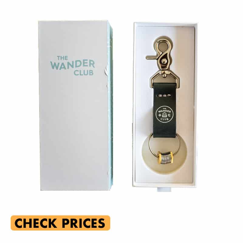 the wander club token and holder keychain as an amazing gift for travelers