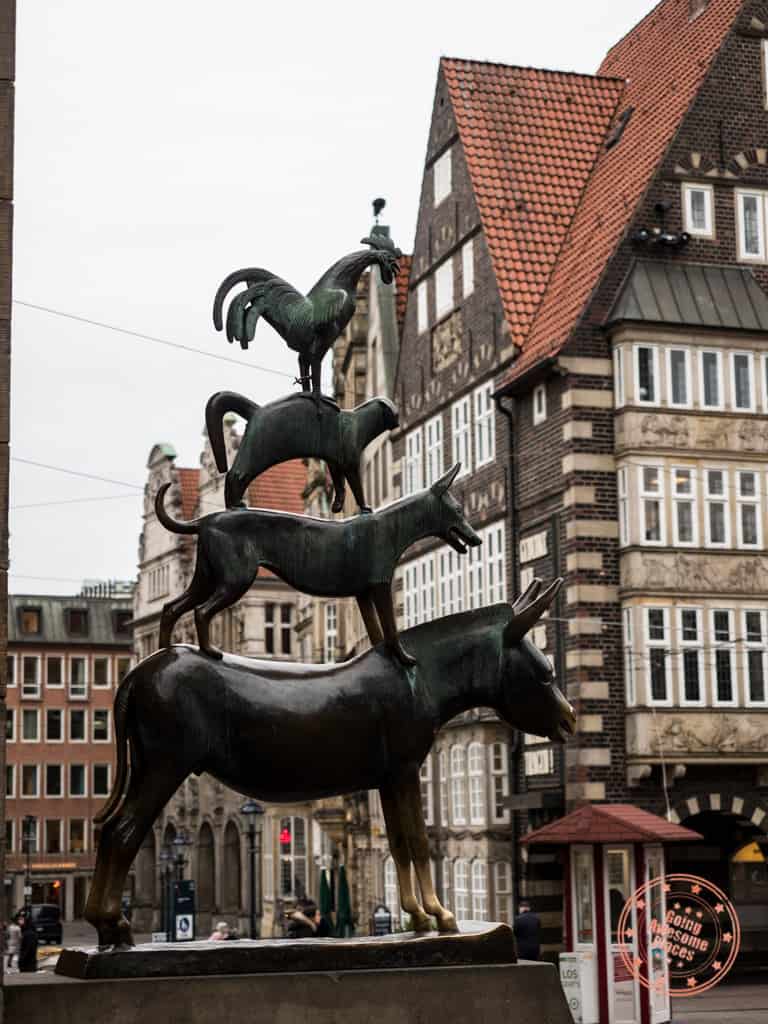 statue town musicians of bremen