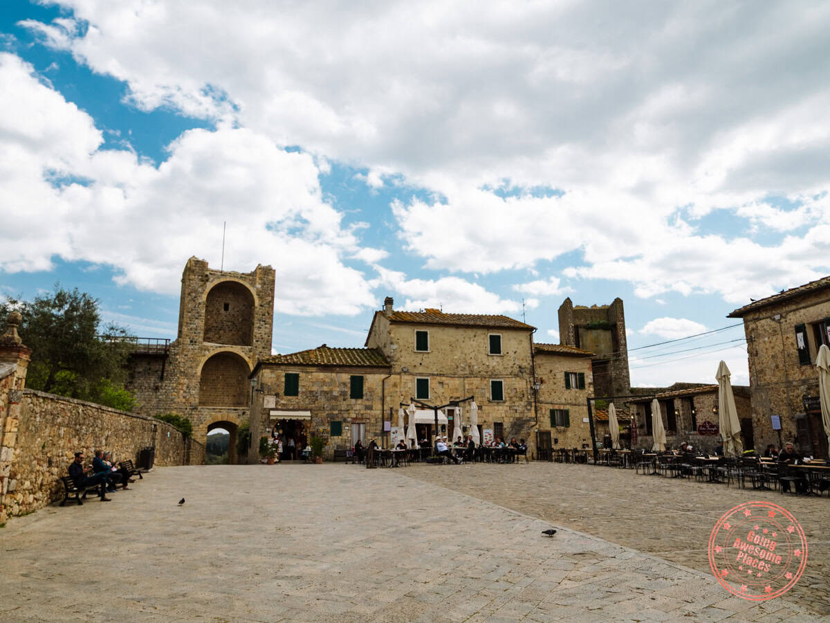 main town squre inside monteriggioni
