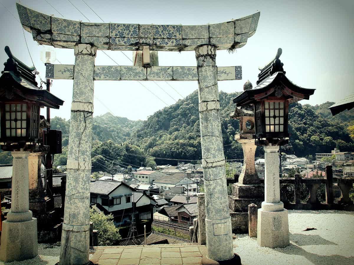 tozan jinjya shrine torii gate, arita, saga, japan