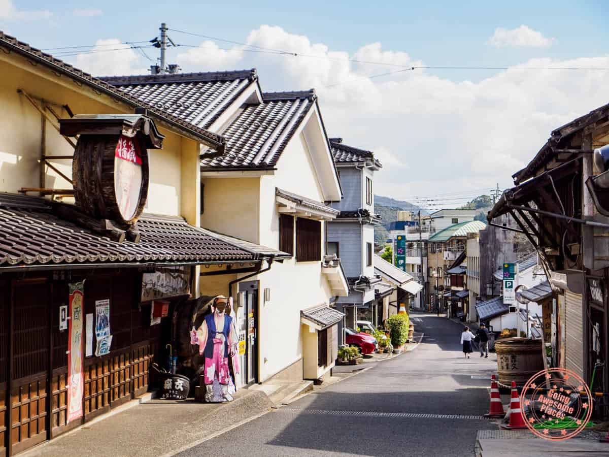 tranquil walking streets of uchiko village in shikoku japan
