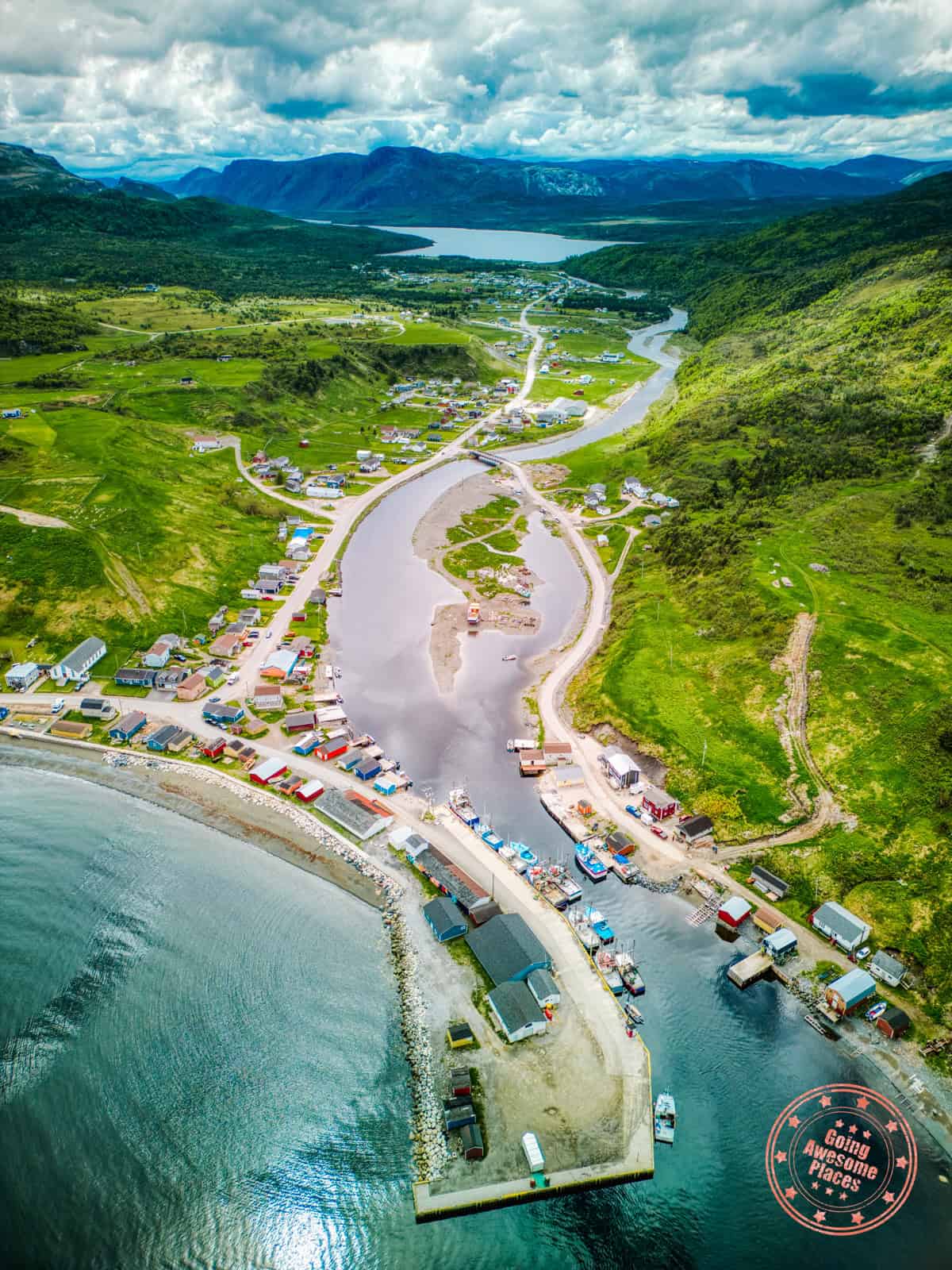 trout river town aerial