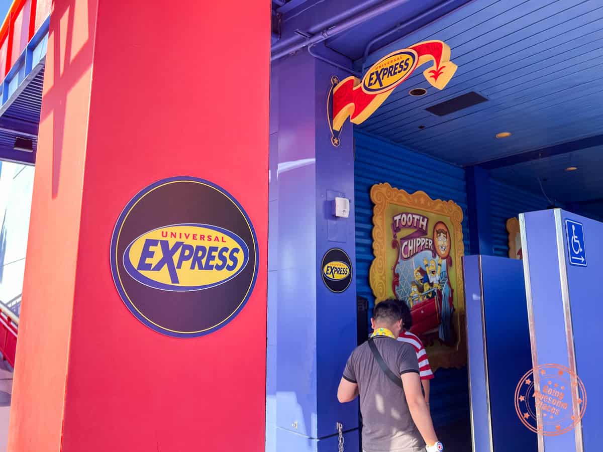 express pass lane at universal studios hollywood simpsons ride