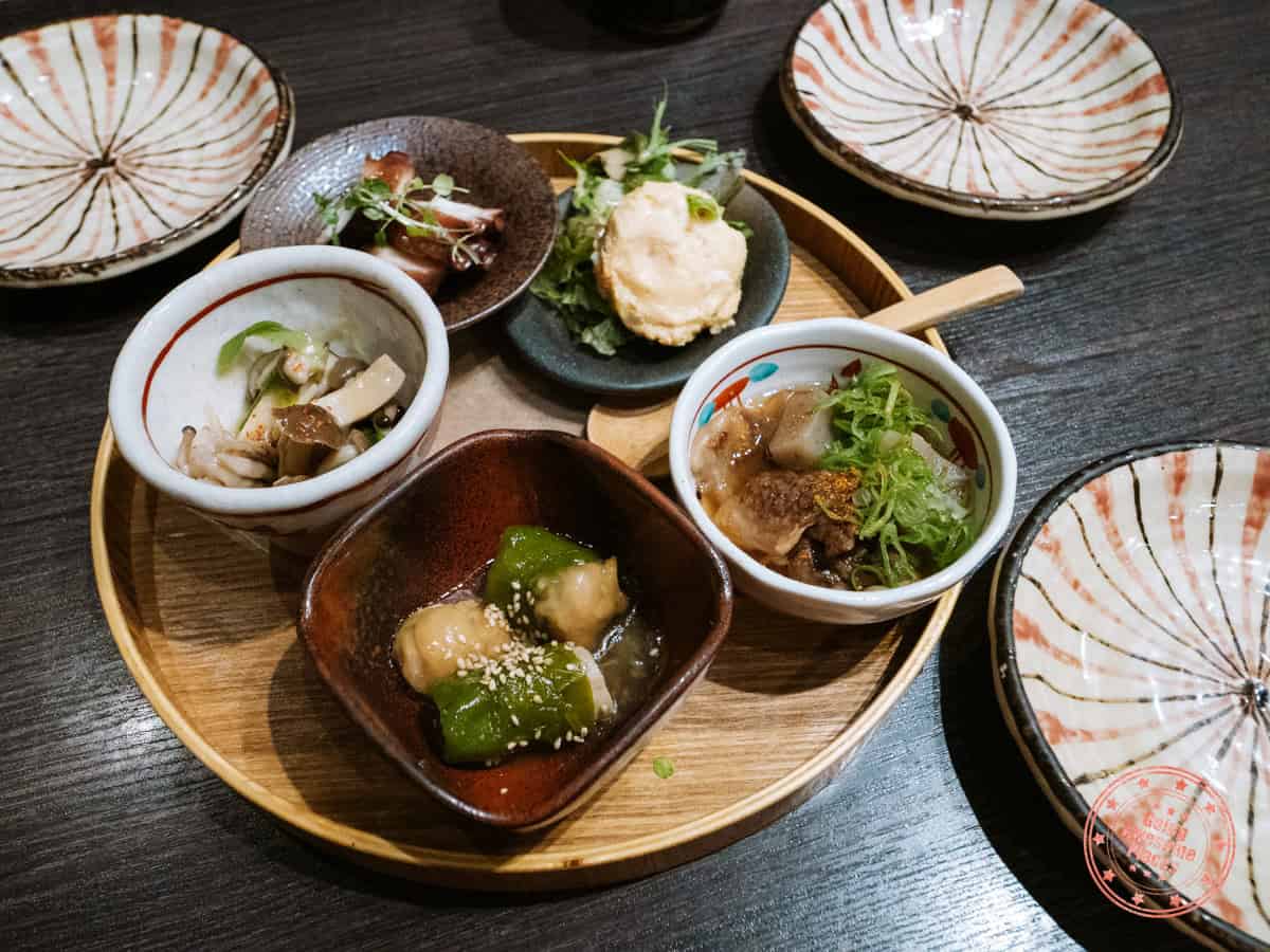 ushinohone anaza obanizai cuisine sample dish
