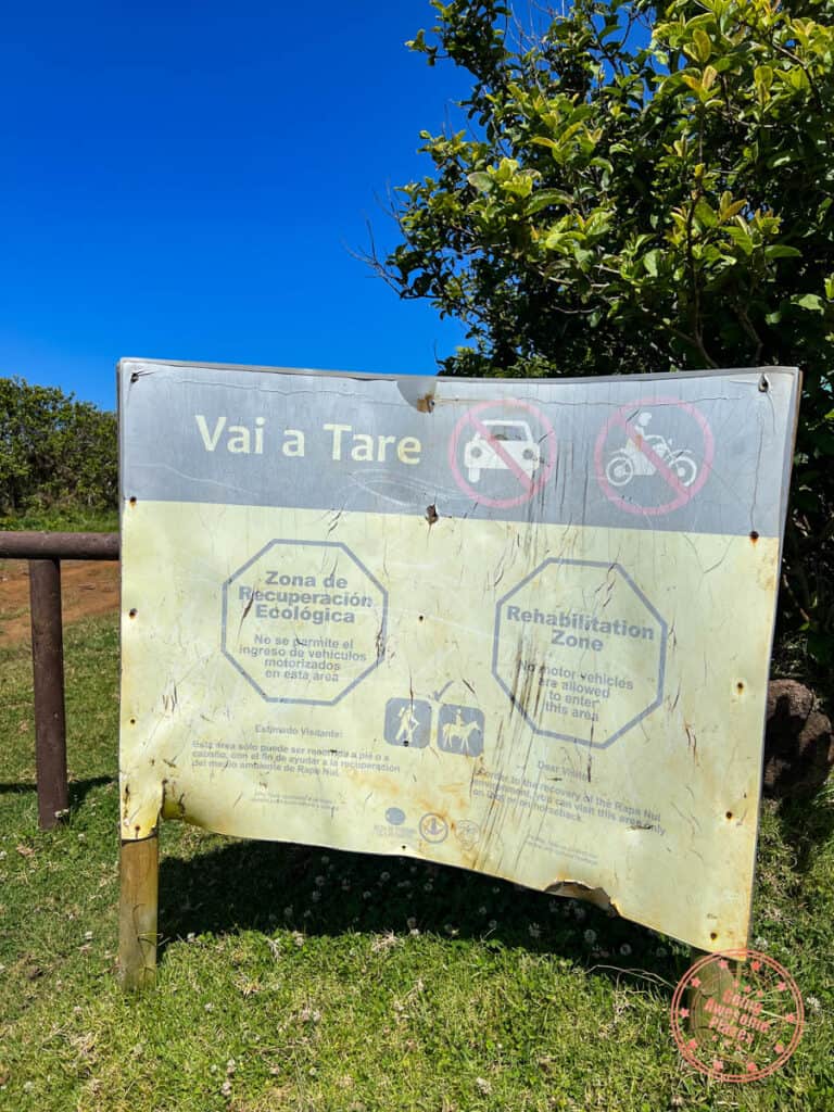 via a tare hike entrance sign