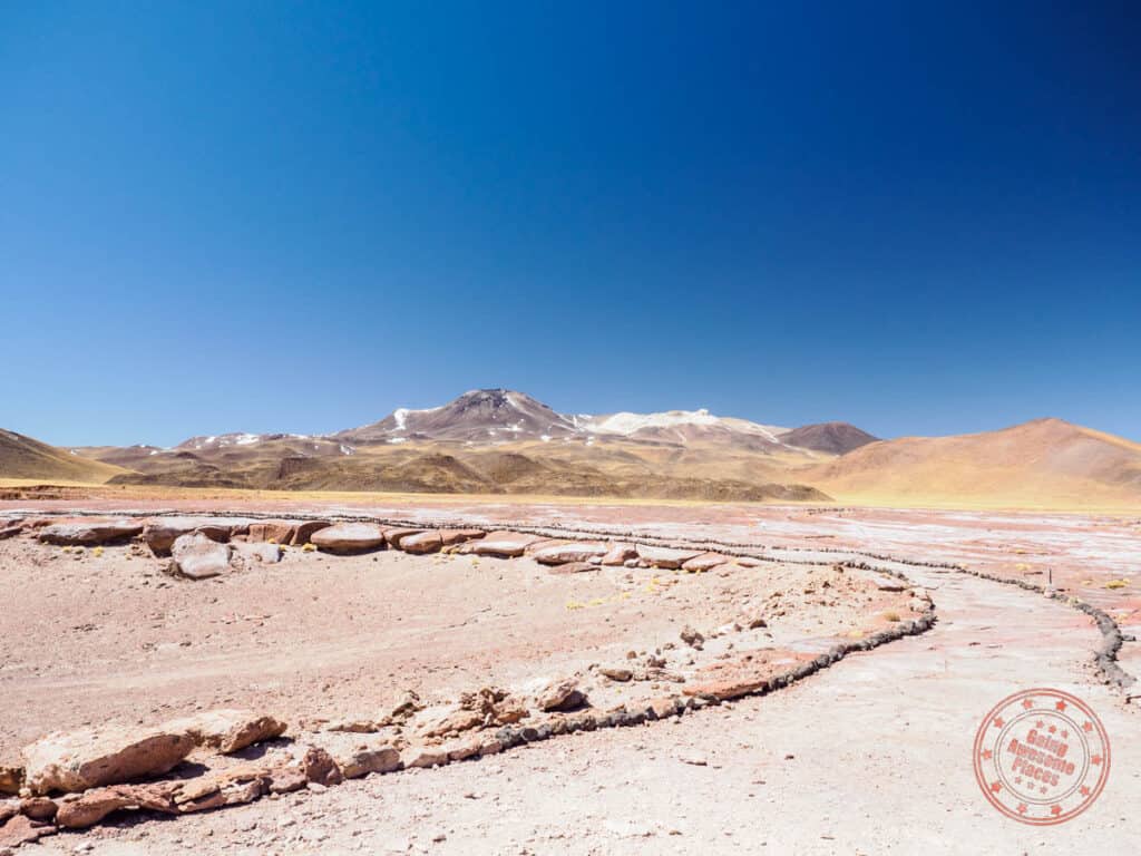 well laid path in atacama desert