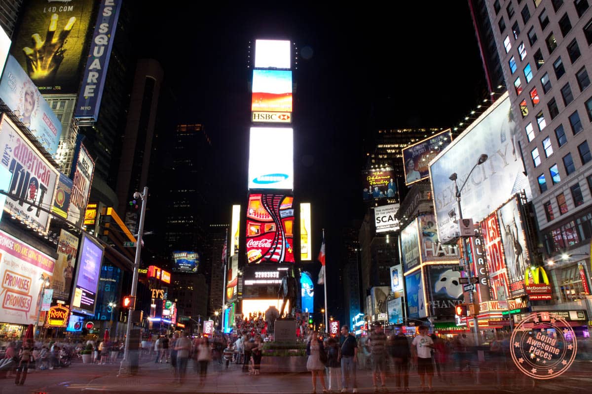 night life at times square