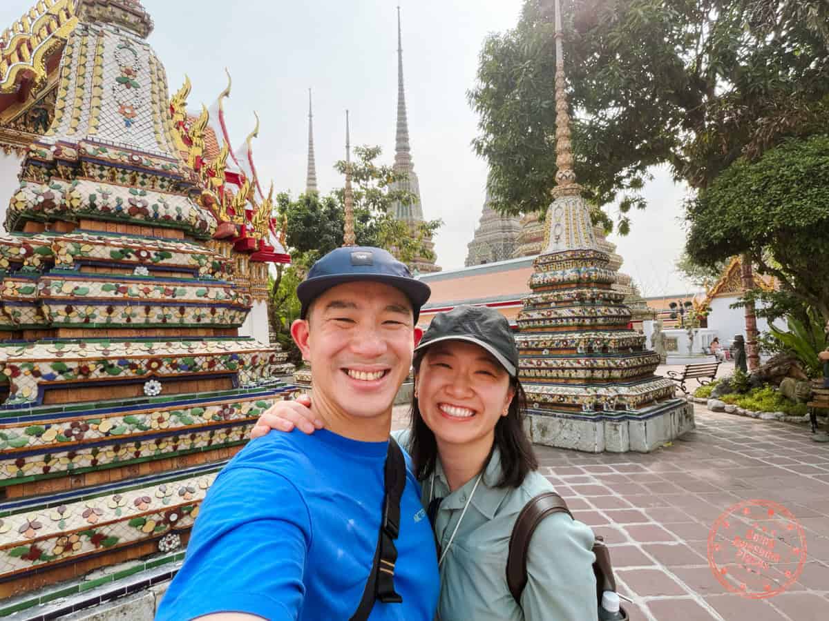 will and chantelle in wat pho bangkok