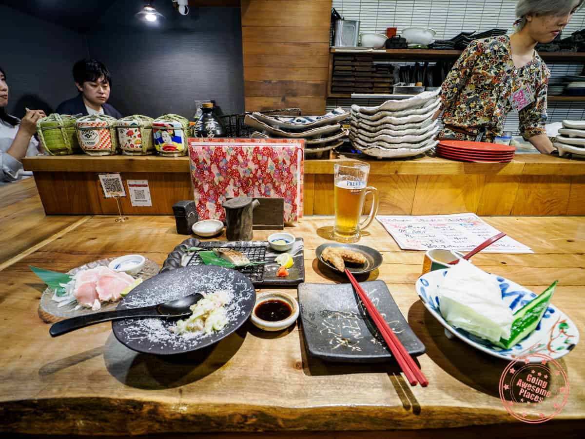 yumenoya hanare izakaya dishes